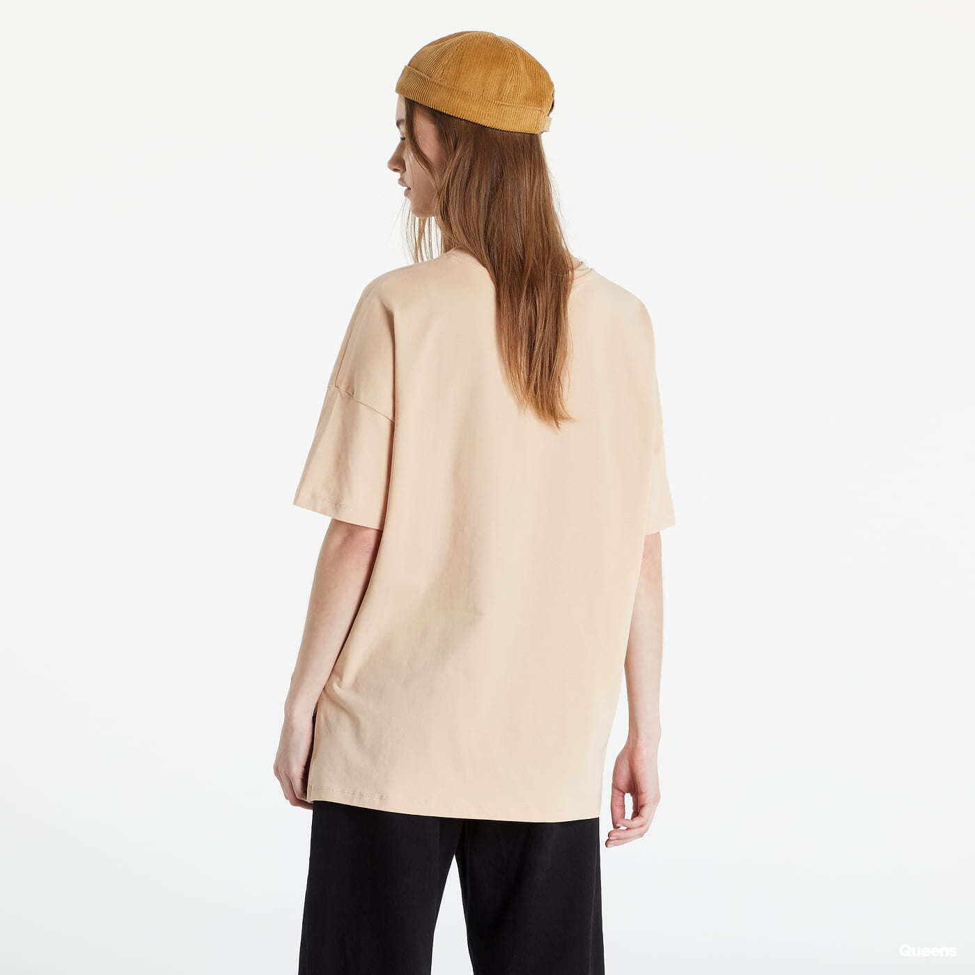 Tričká Noisy May Oversized Logo Tee Beige