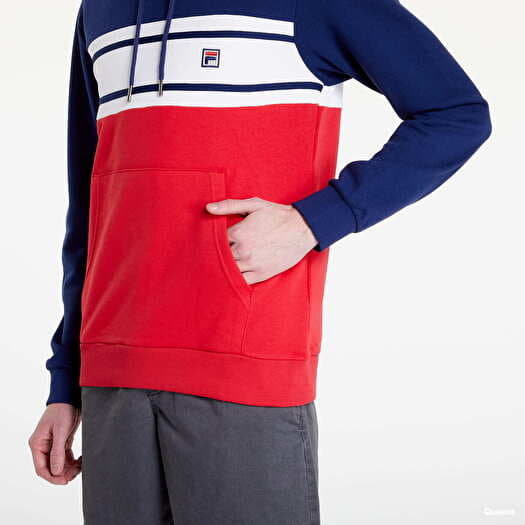 Fila red blue white hoodie shop
