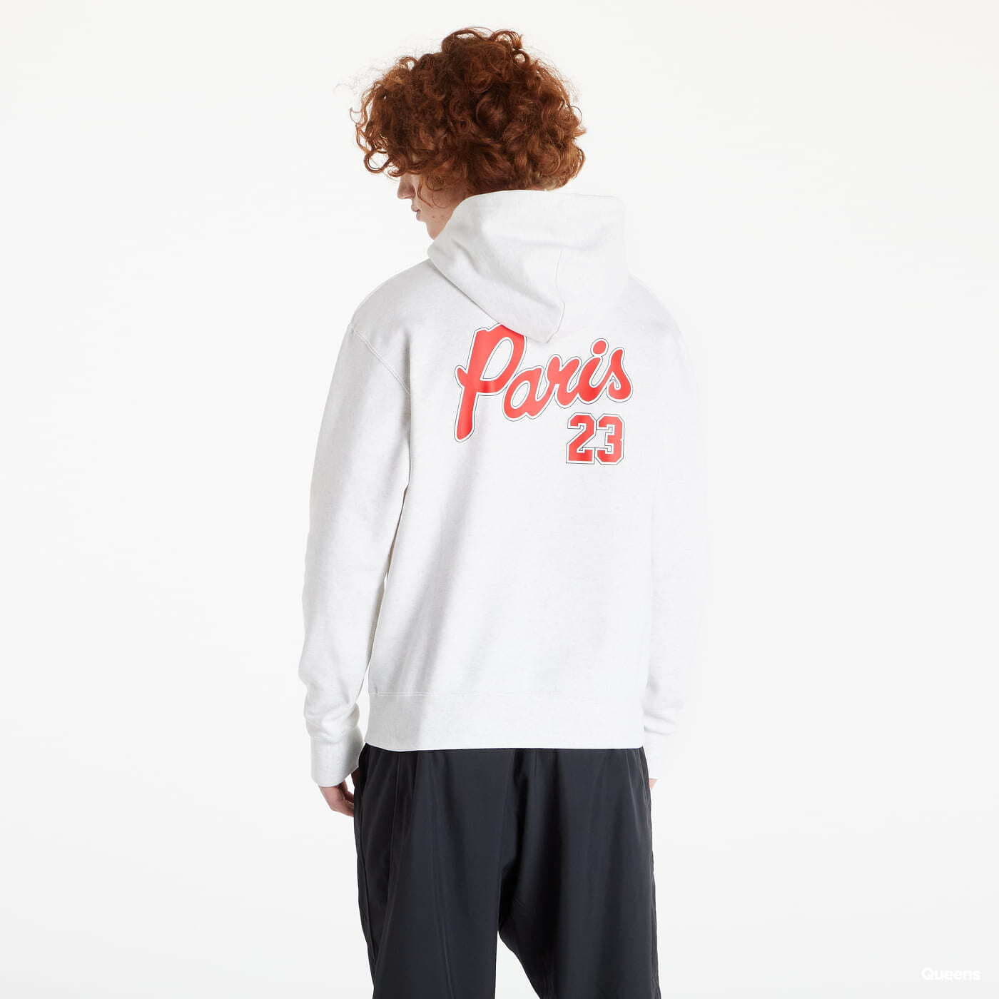 Sweatshirts and Sweaters Jordan Paris Saint-Germain Men's Fleece Pullover Hoodie Birch Heather/ Midnight Navy
