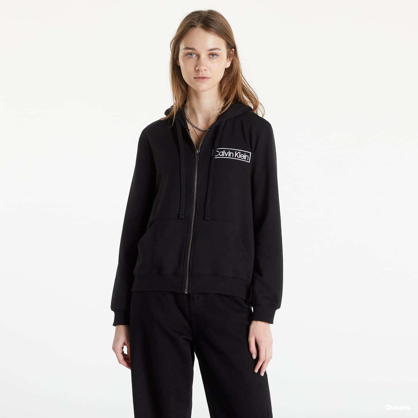 Calvin klein zip up discount hoodie womens
