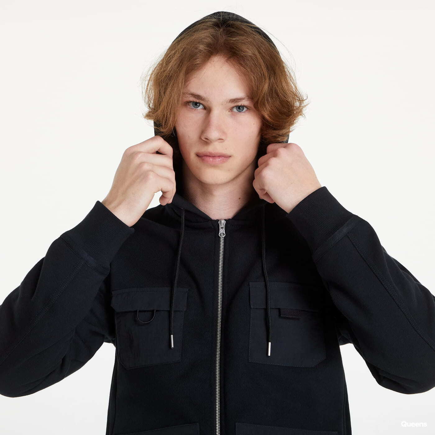 Mikinas ar kapuci un sporta krekli Converse x Joshua Vides Utility Full Zip Black