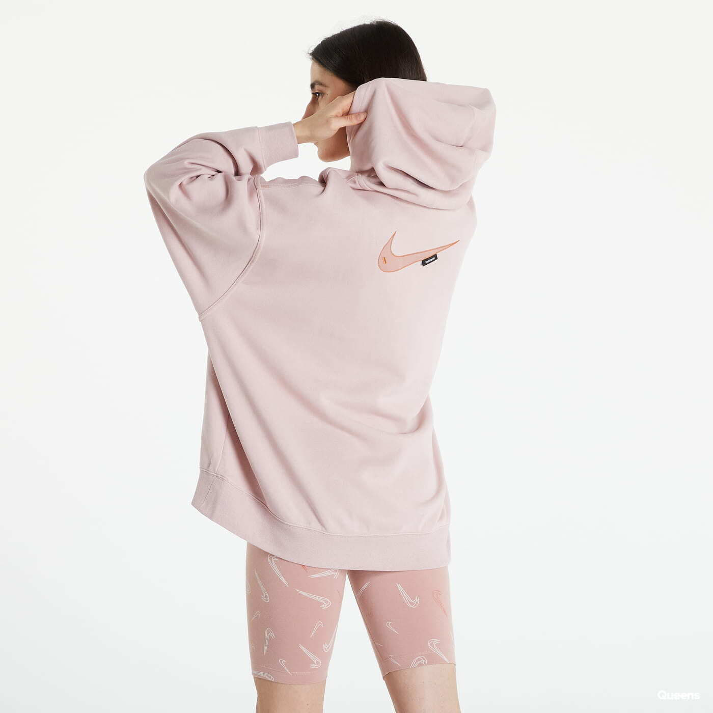 Black nike hoodie with rose gold swoosh shop