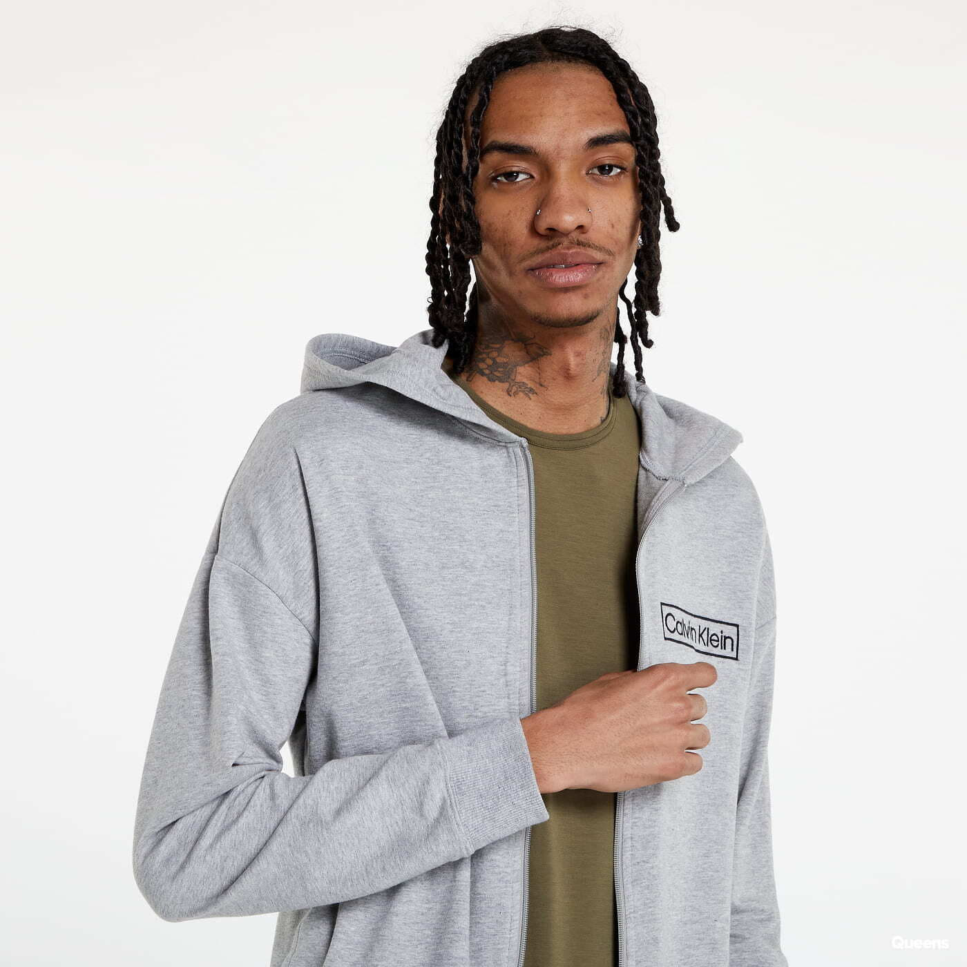 Hoodies and sweatshirts  Calvin Klein Reimagined Heritage Full Zip Hoodie Grey