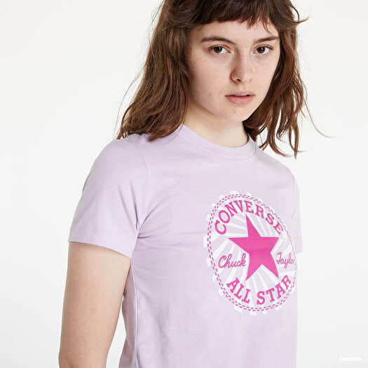 Purple converse online t shirt