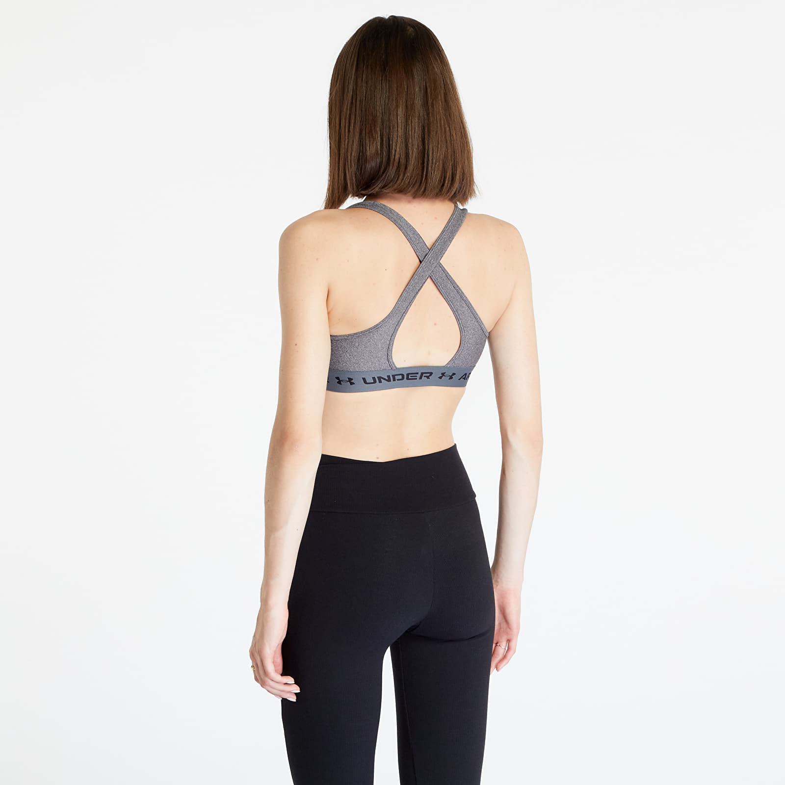 Sujetadores Under Armour Crossback Mid Heather Bra Grey