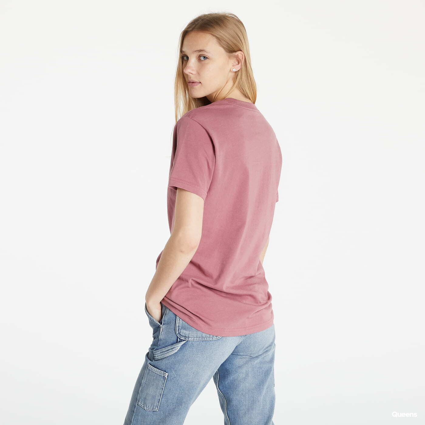 Trička Vans Left Chest Logo Tee Dark Pink