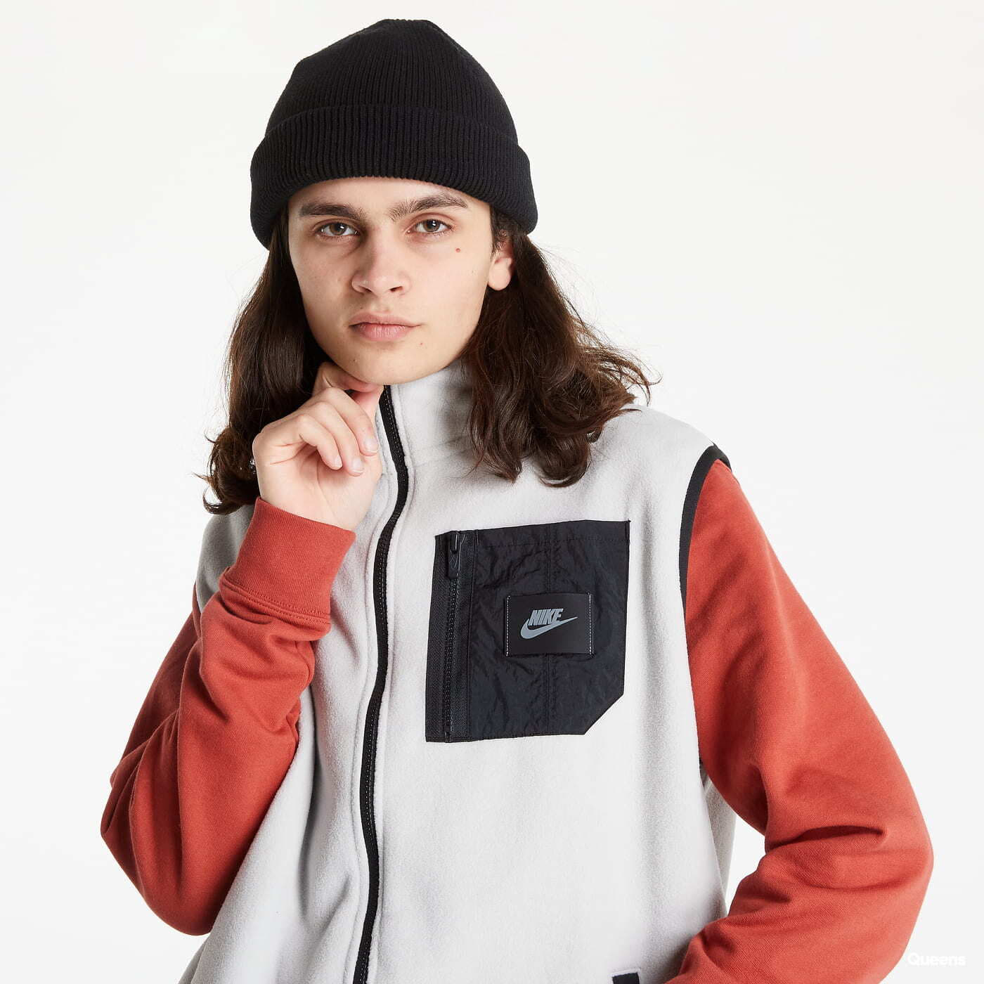 Westen Nike Polar Fleece Vest Grey/ Black