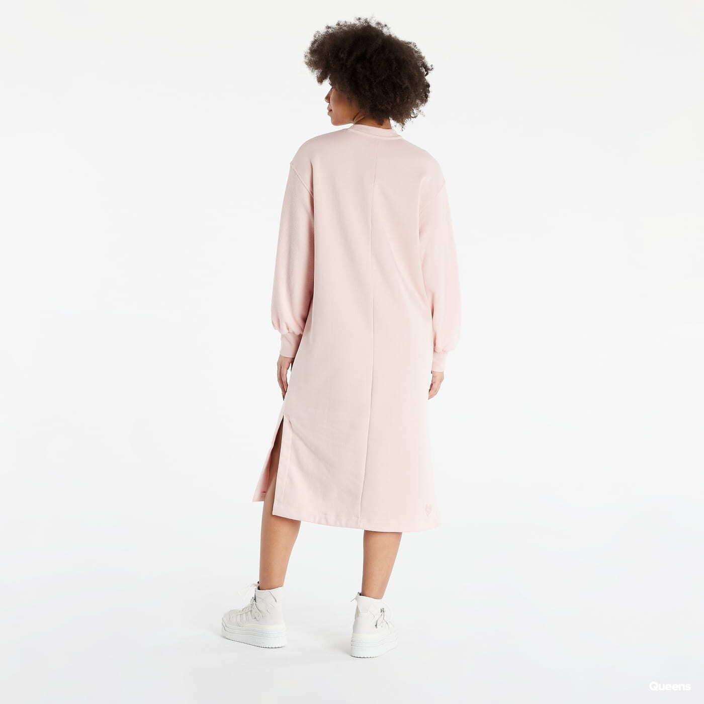 Kjoler adidas Fleece Dress Pink