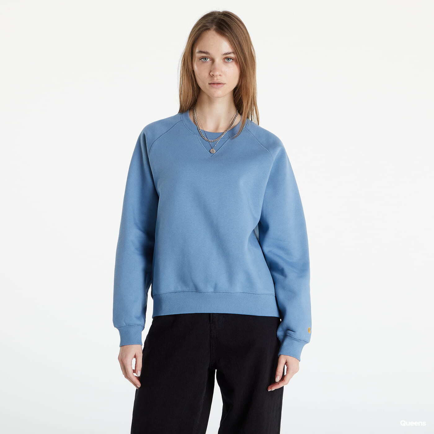 Mikiny Carhartt WIP Chase Sweat Blue