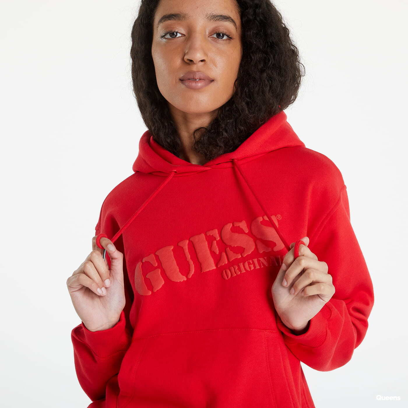 Guess red hoodie new arrivals