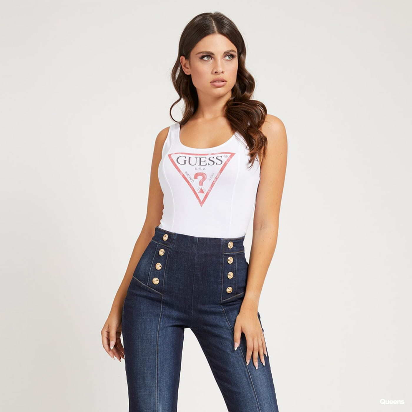 Body GUESS Body With Front Logo White