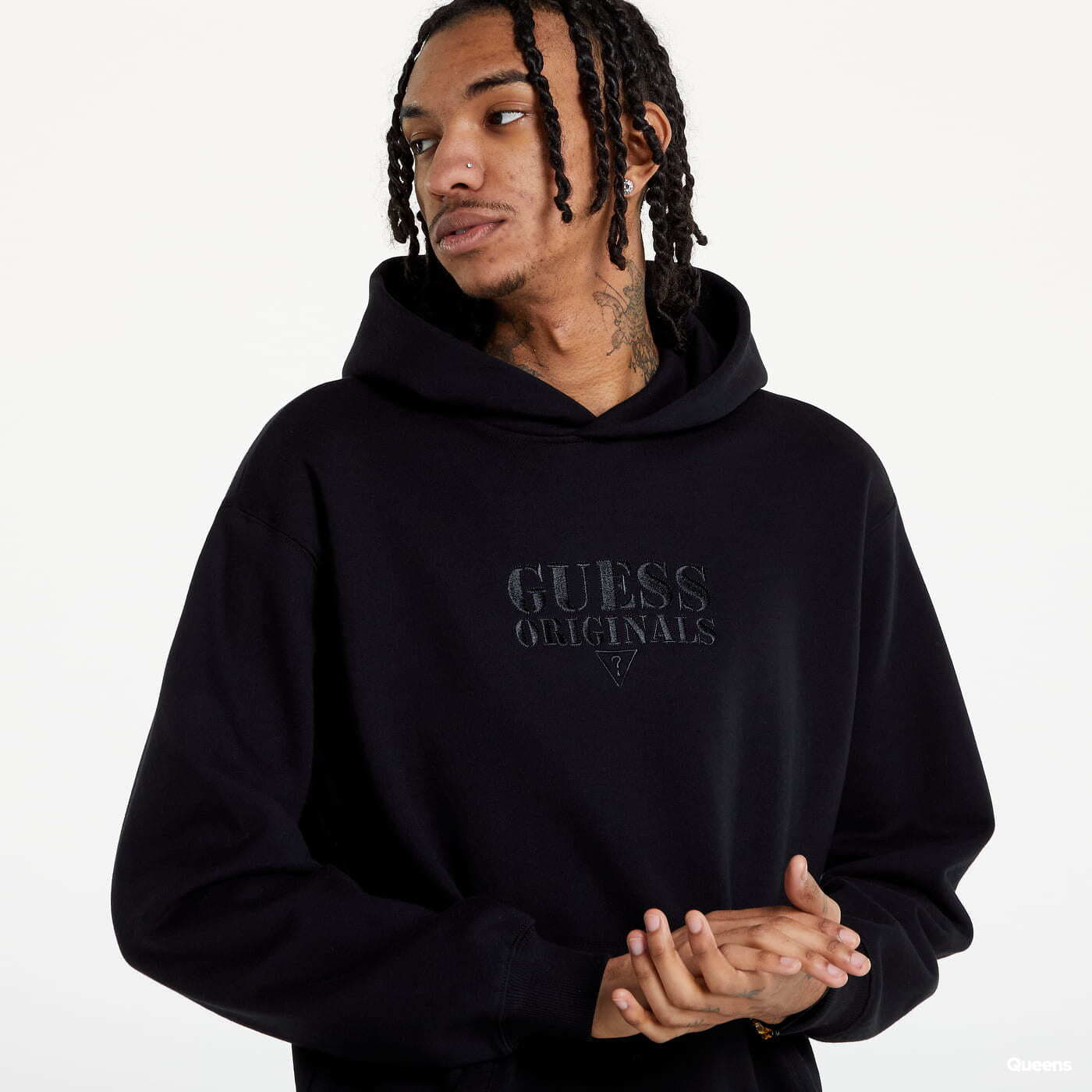 Guess sweatshirt black on sale