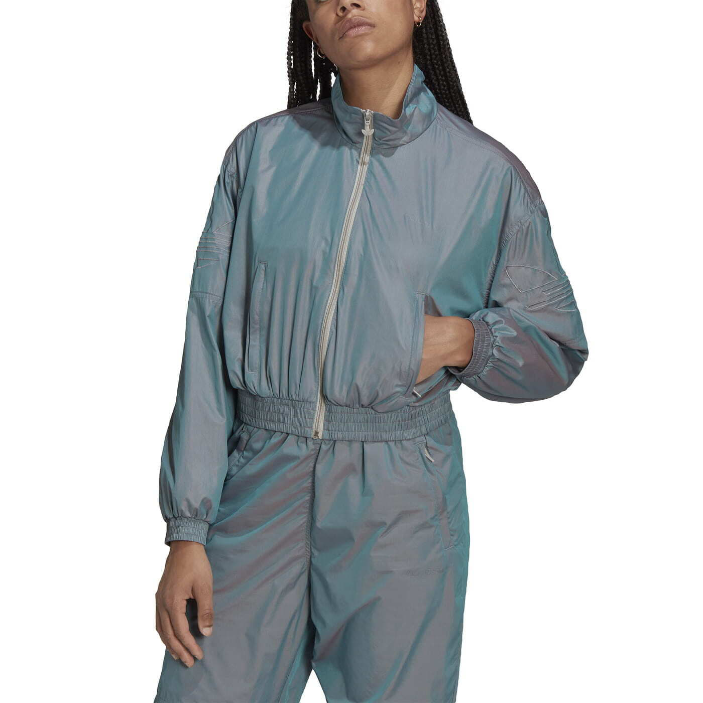 Windbreakers adidas Originals Adicolor Iridescent Track Grey Queens