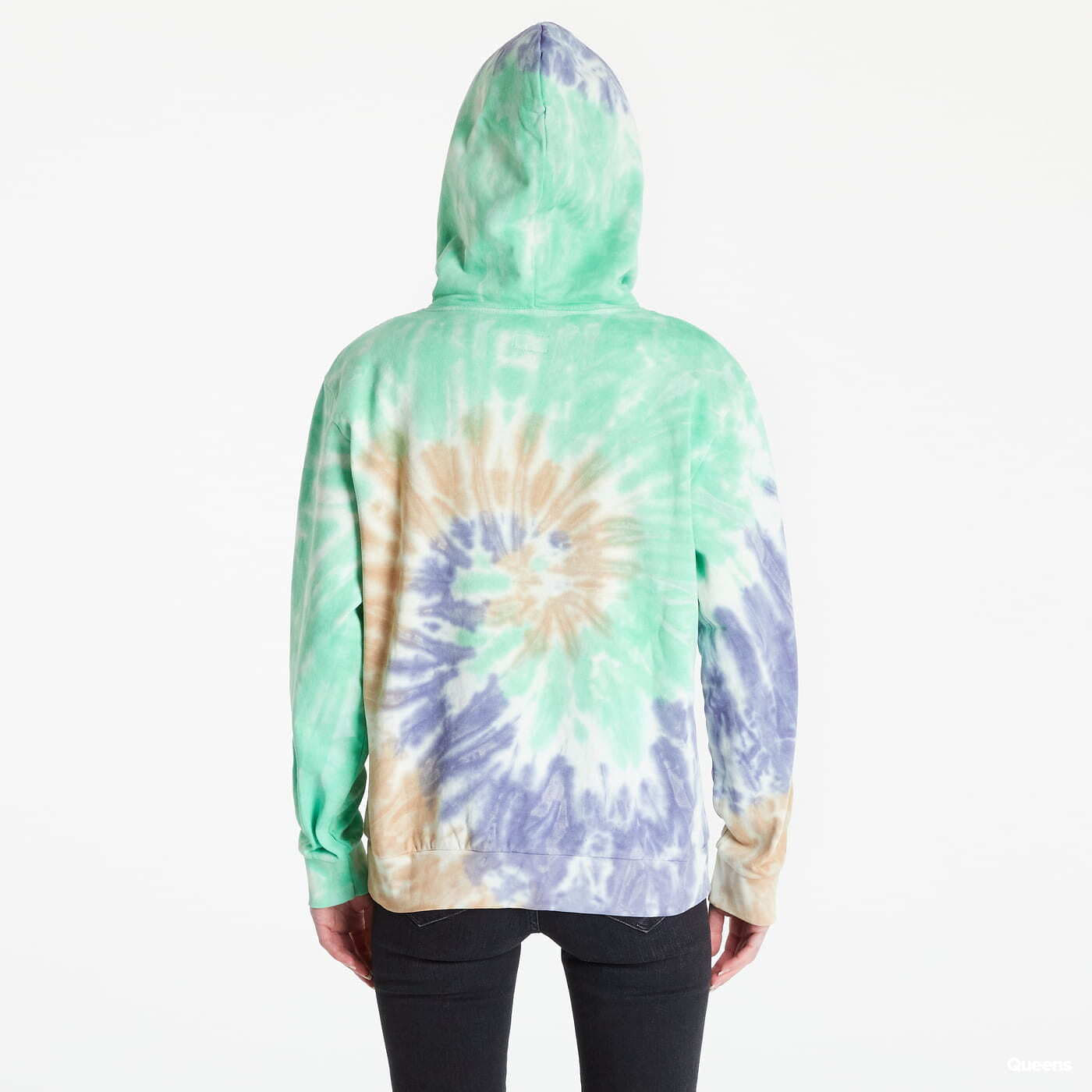Mikinas ar kapuci un sporta krekli RVCA All The Way Hoodie Batikovaná