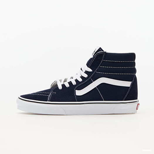 Vans navy blue and white on sale