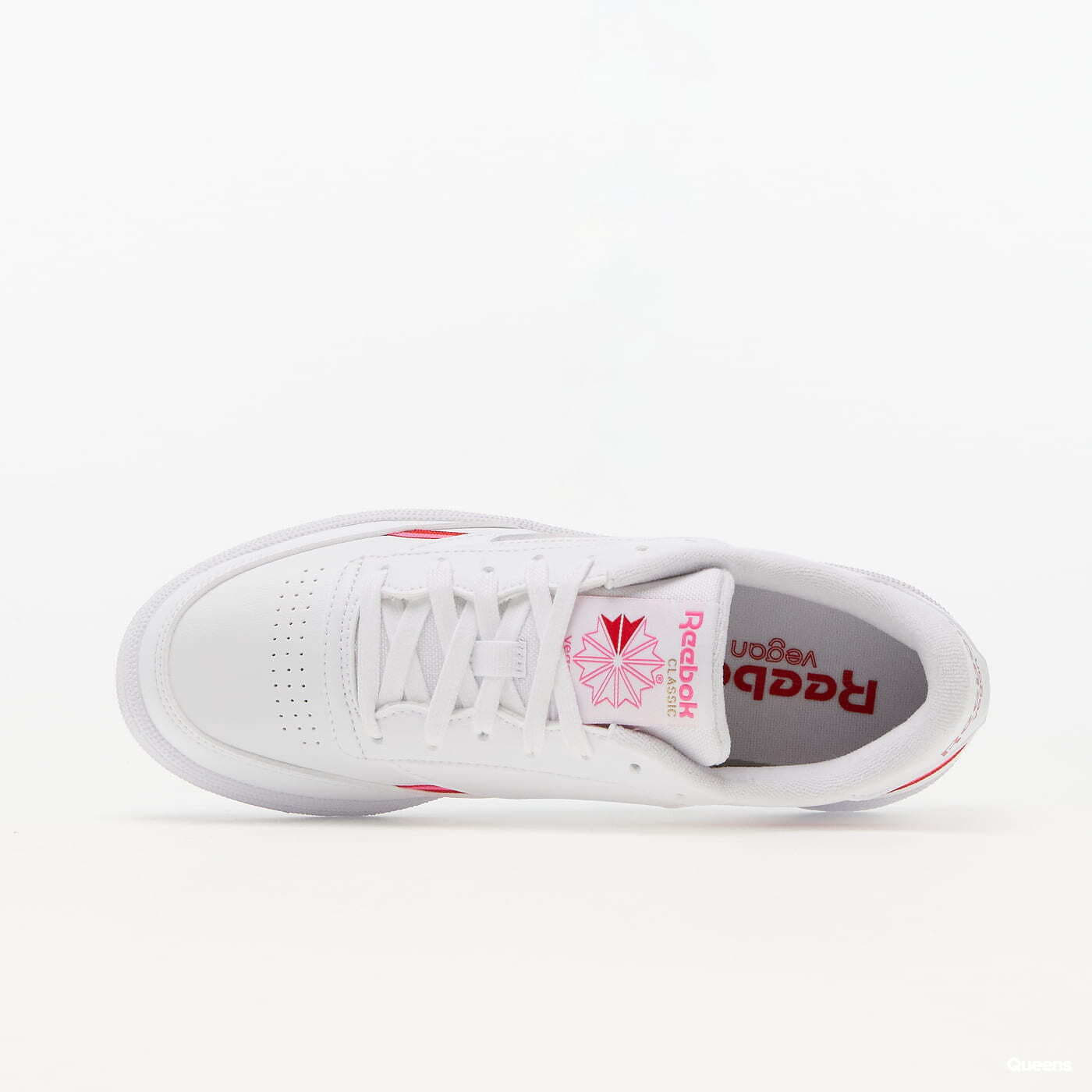 Naisten lenkkarit ja kengät Reebok Club C 85 Vegan FtwWhite/ AtoPink/ Vecred