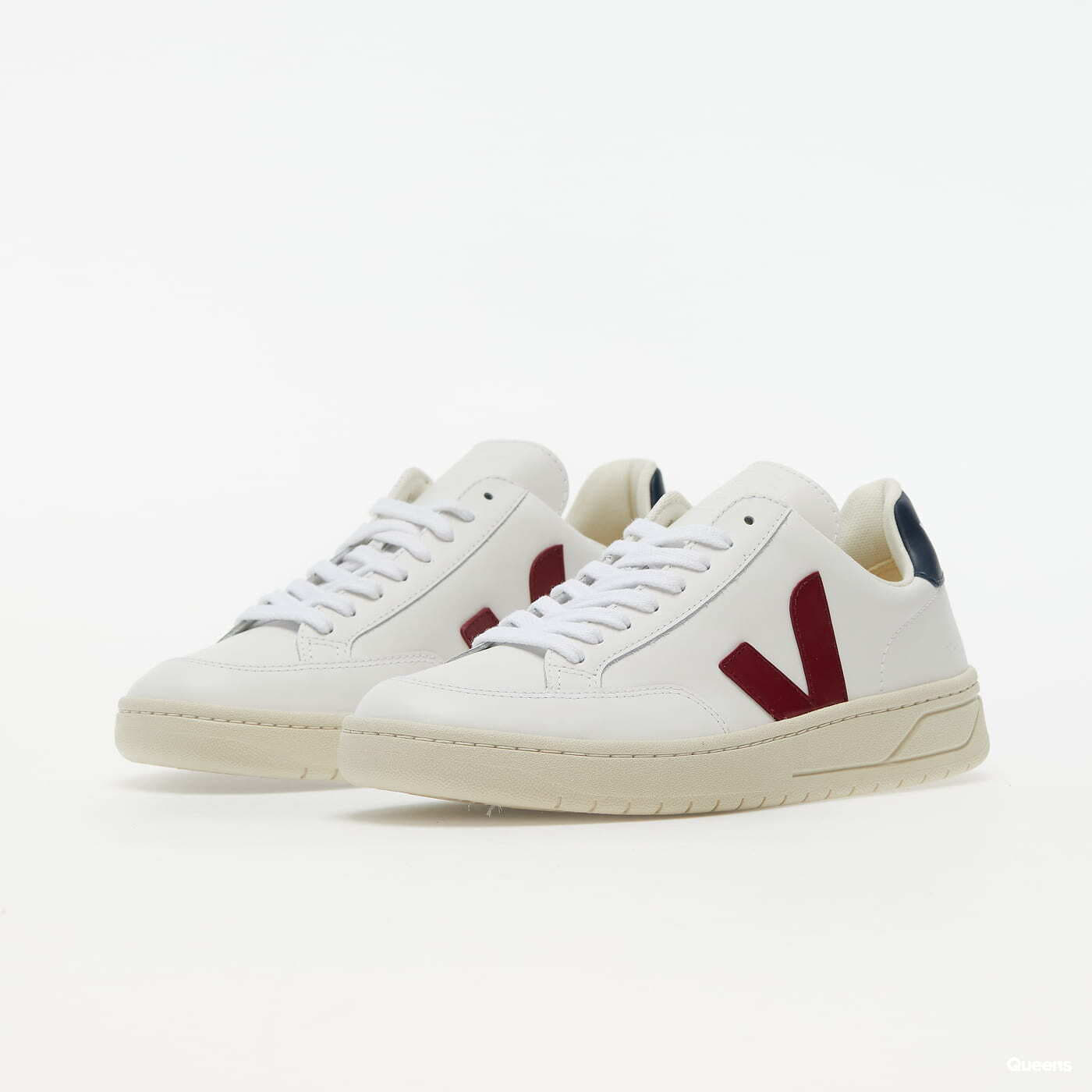 Men's sneakers and shoes Veja V-12 Leather Extra/ White/ Marsala
