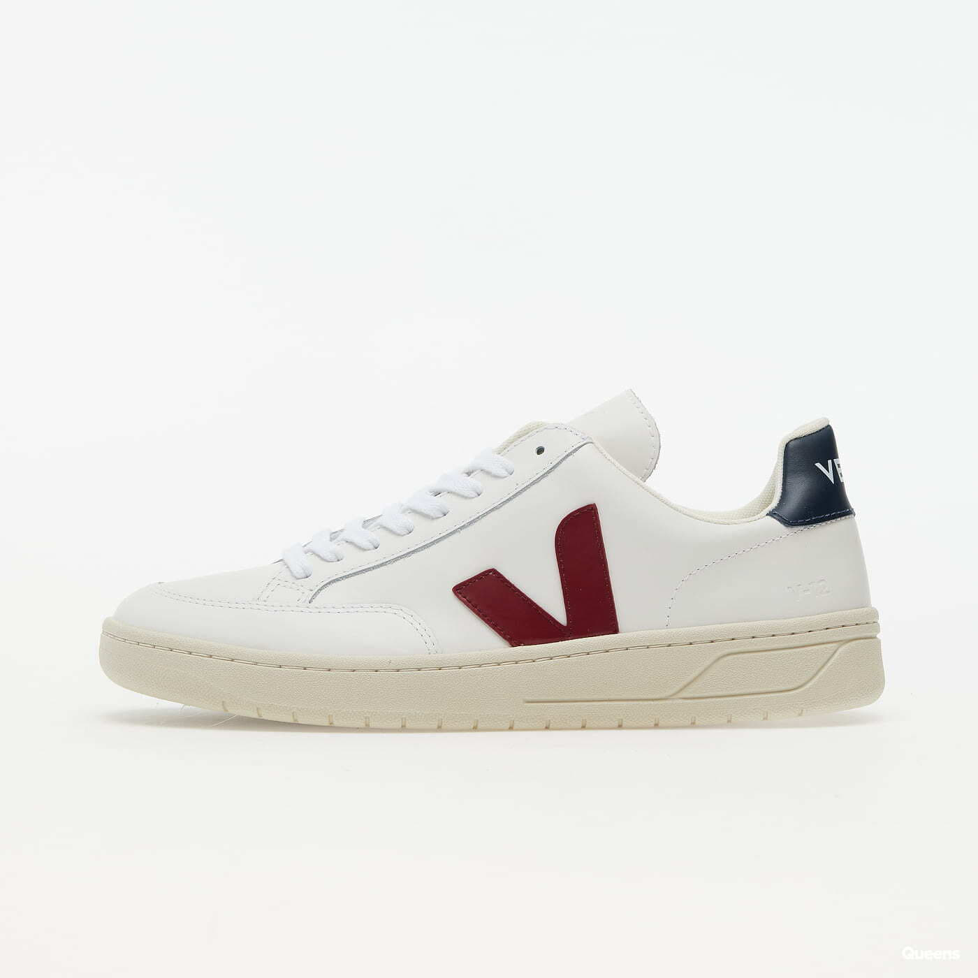Men's sneakers and shoes Veja V-12 Leather Extra/ White/ Marsala