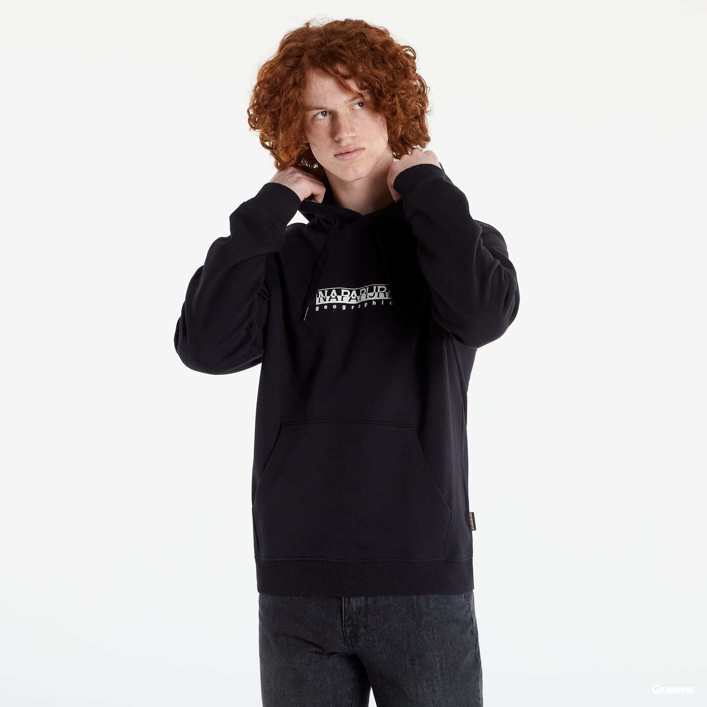 Black napapijri hoodie outlet