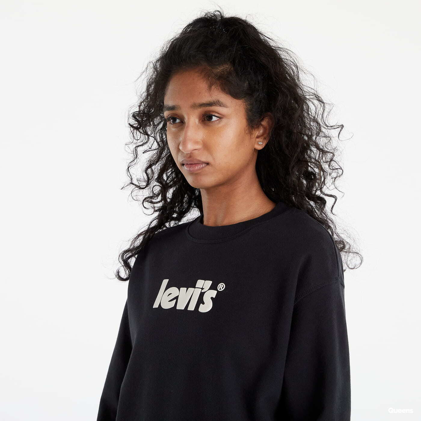 Mikinas ar kapuci un sporta krekli Levi's® Graphic Standard Crew Black