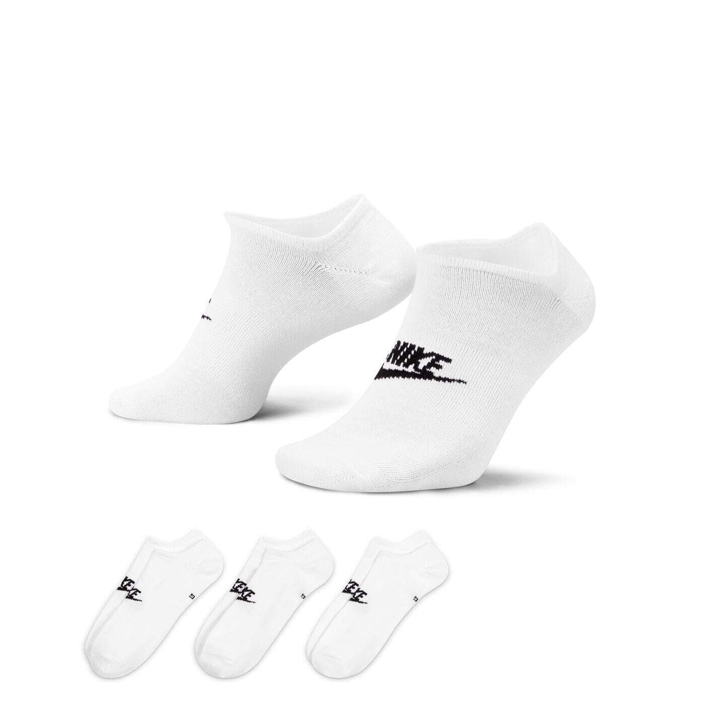 Chaussettes Nike NSW Everyday Essential No-Show Socks 3-Pack White/ Black