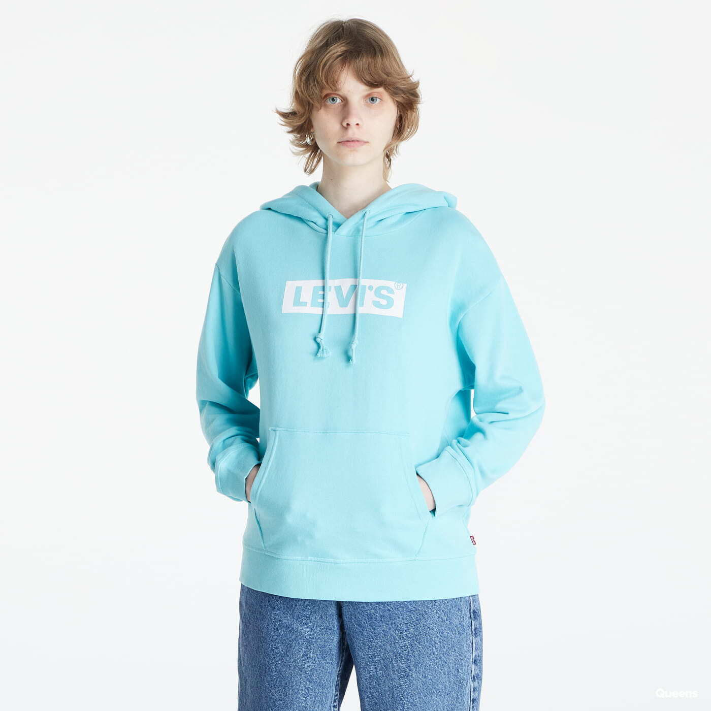 Hoodies and sweatshirts Levi's Graphic Standard Hoodie tyrkysová Queens