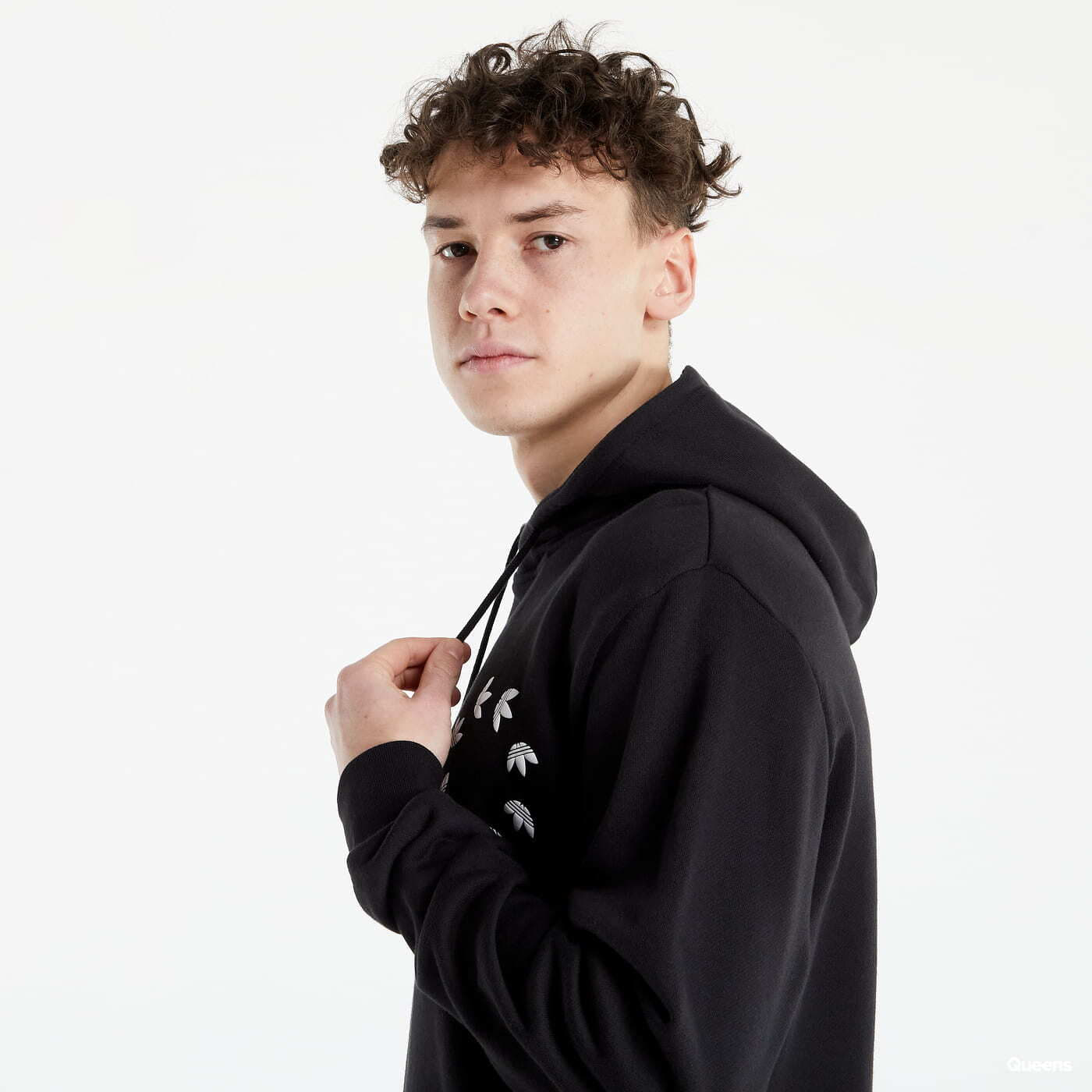 Mikiny adidas Adicolor Spinner Hoodie Black