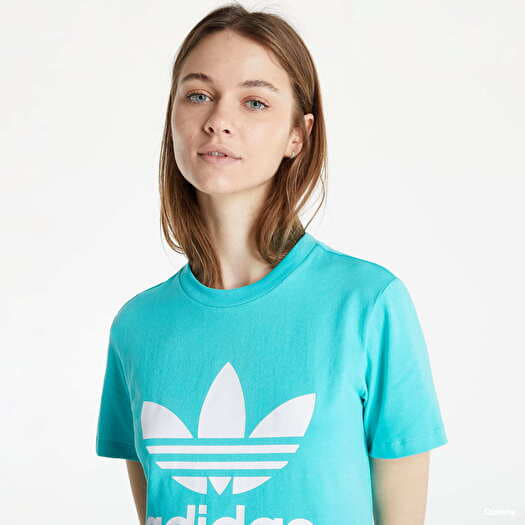 T-shirts adidas Originals Trefoil Tee Tyrkysové | Queens