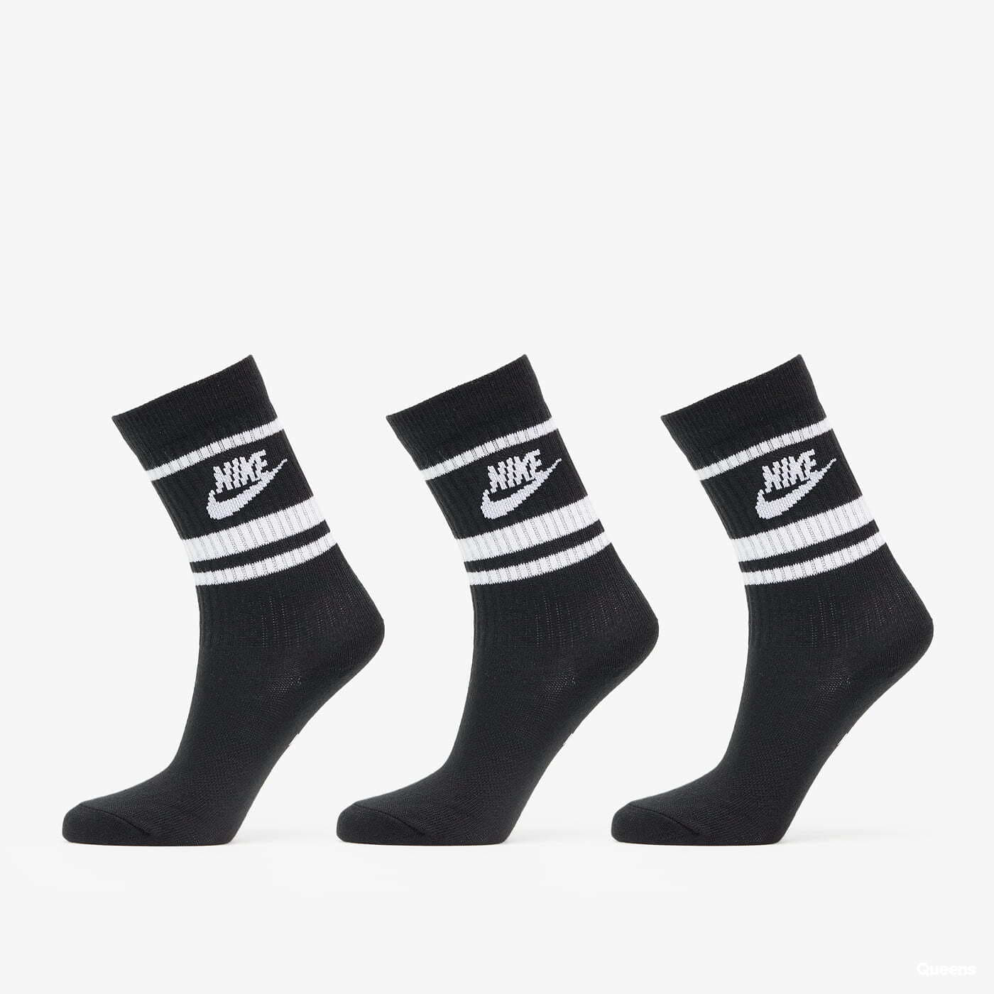 Calzetti Nike NSW Everyday Essential Crew Socks 3-Pack Black/ White