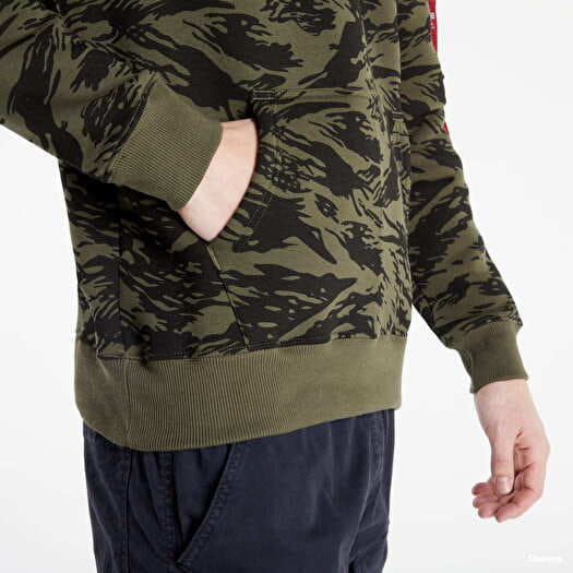 Hoodies and sweatshirts Alpha Industries Back Print Hoody Camo Brushstroke green Queens