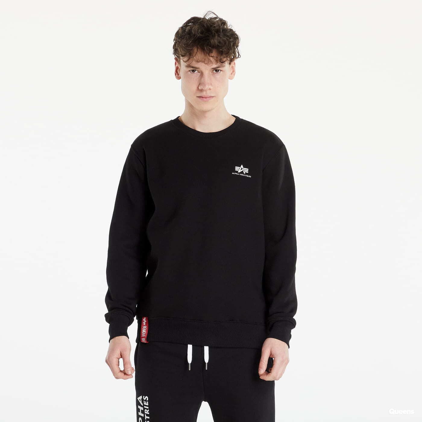 Sweater Alpha Industries Basic Sweater Small Logo Black L