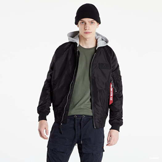 Bunda Alpha Industries MA-1 TT Hood BP Reflective Jacket Black
