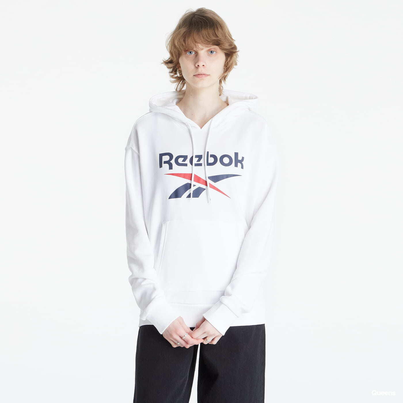Dukserice Reebok Identity Logo French Terry Hoodie White