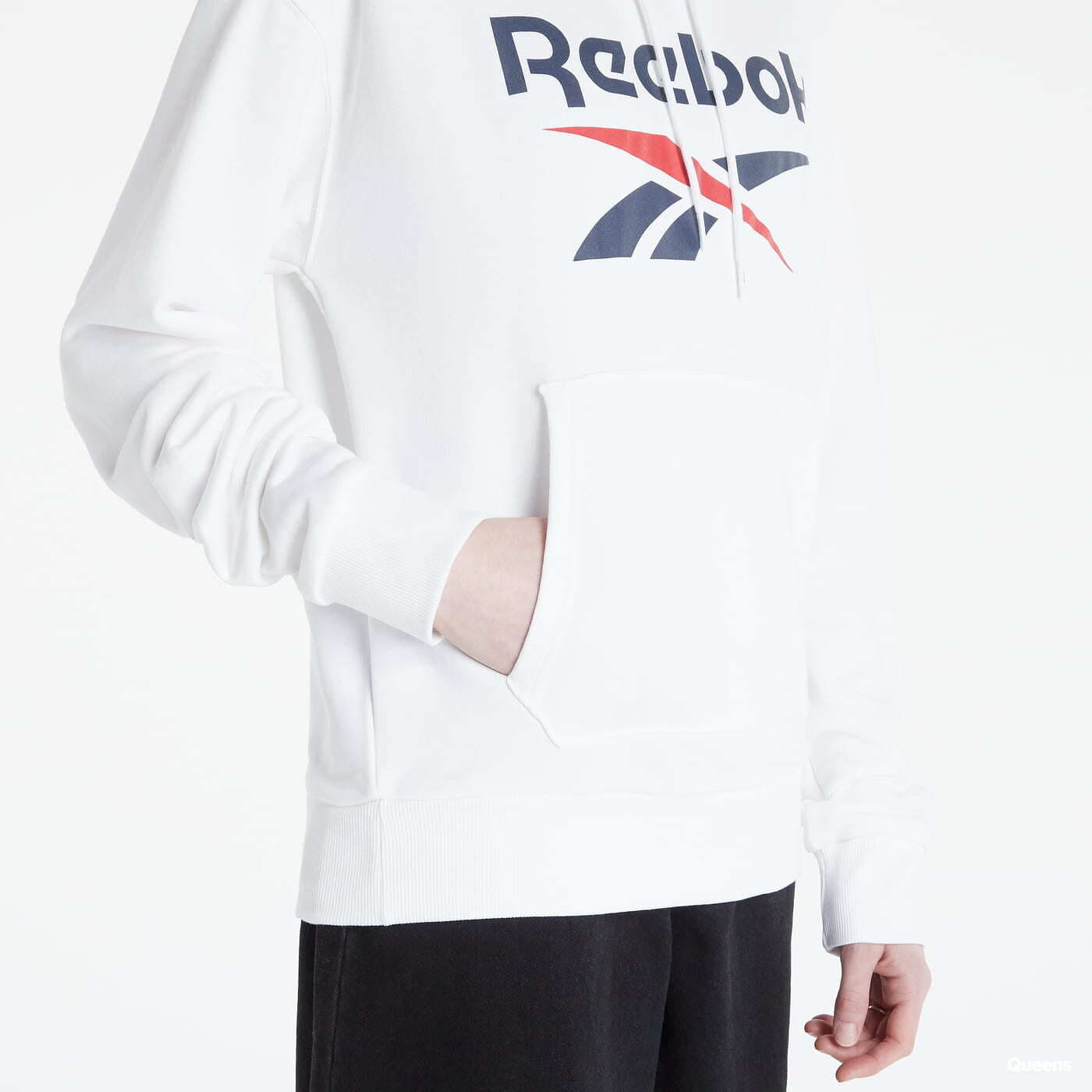 Dukserice Reebok Identity Logo French Terry Hoodie White