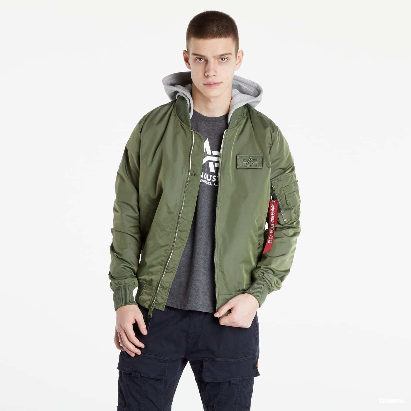 Jas Alpha Industries MA-1 TT Hood BP Sage Green M