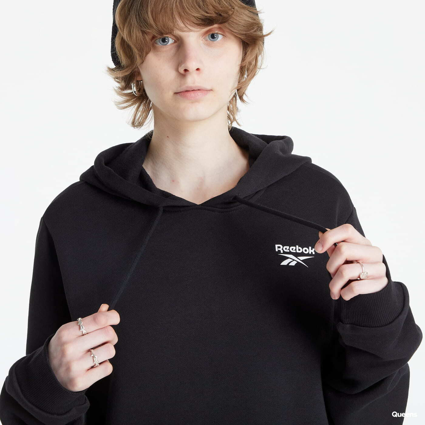 Sudaderas Reebok Mikina Logo Relaxed Fit Black
