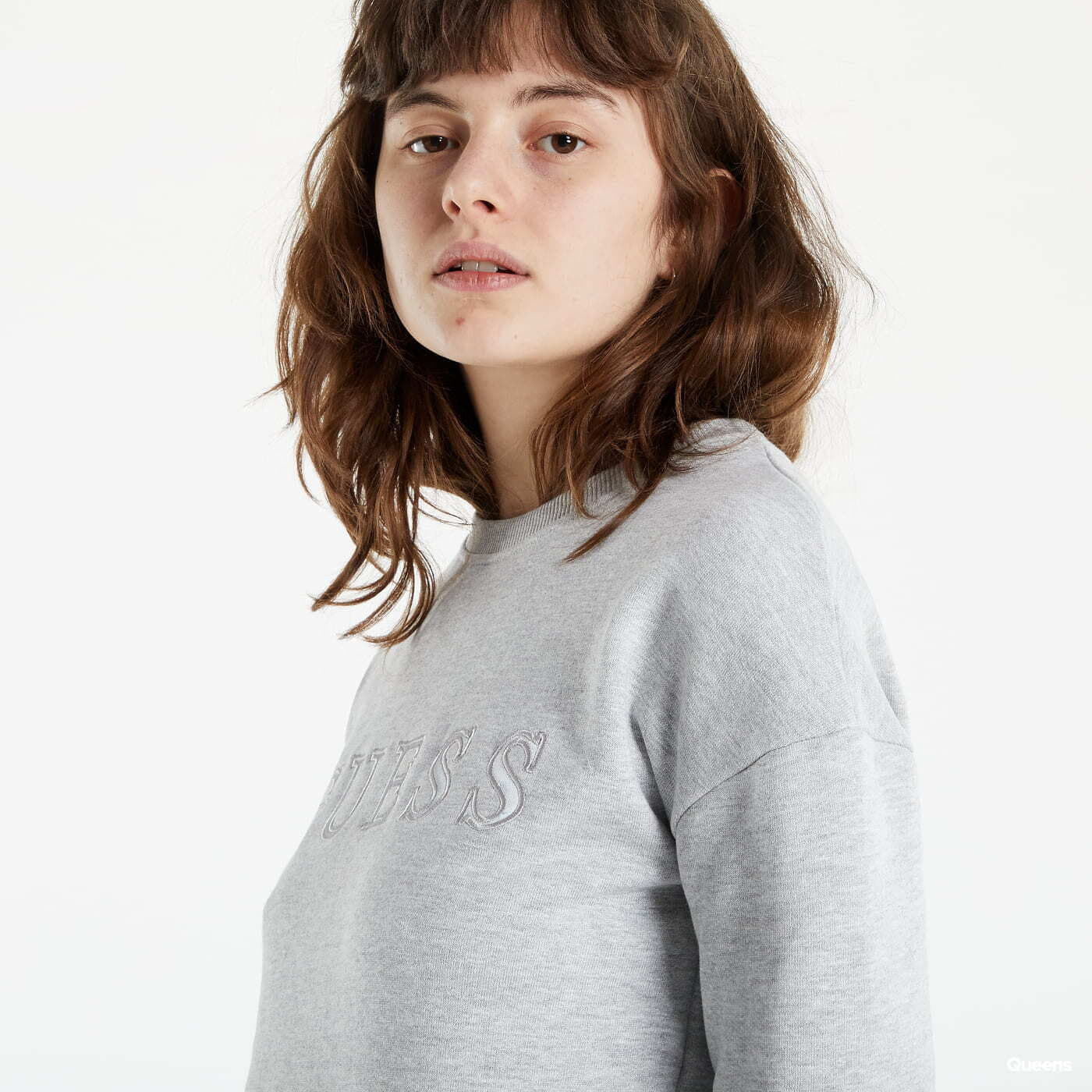 Kapuutsikud ja kampsunid GUESS Front Logo Sweatshirt Grey