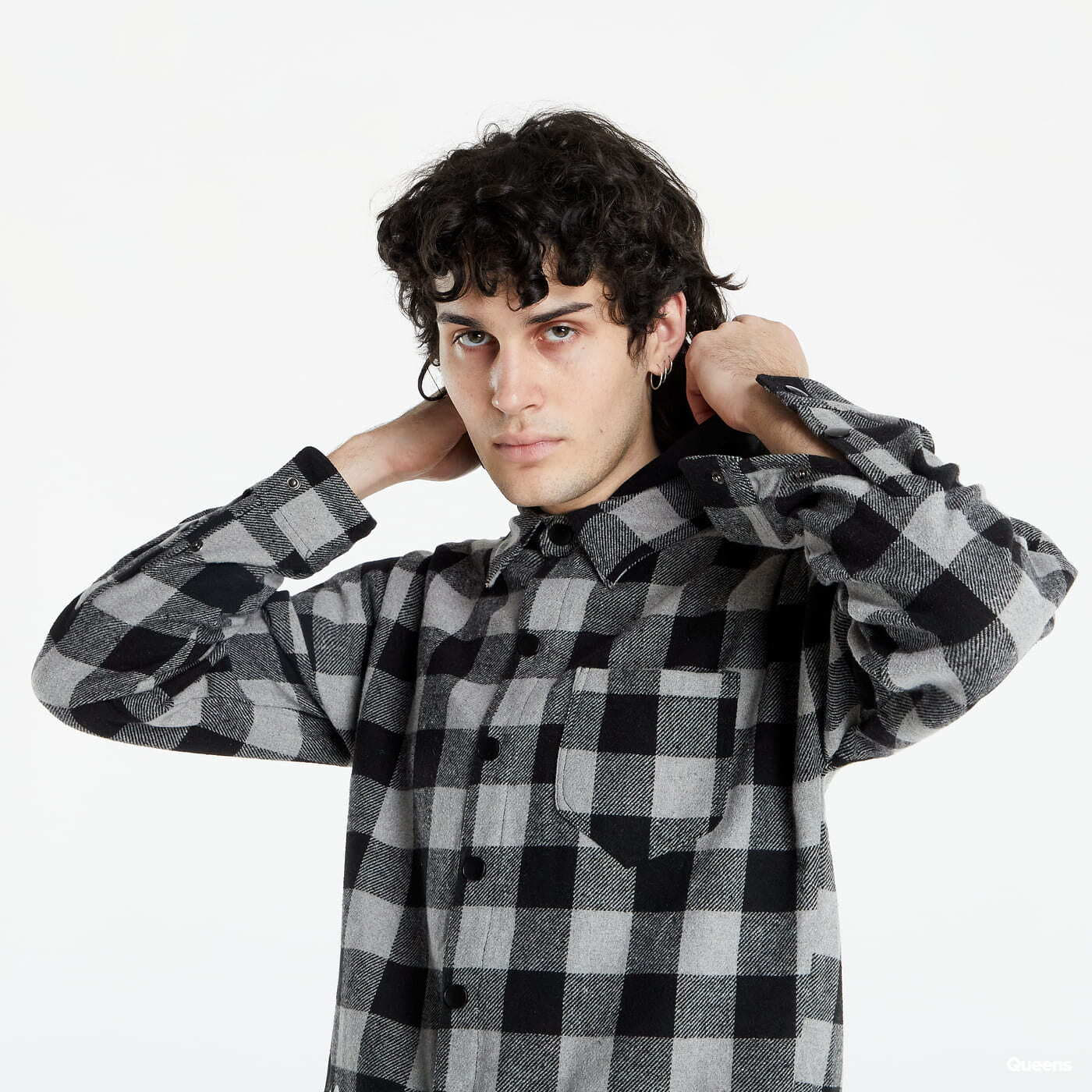 Shirts Sixth June Tartan Hooded Shirt Grey