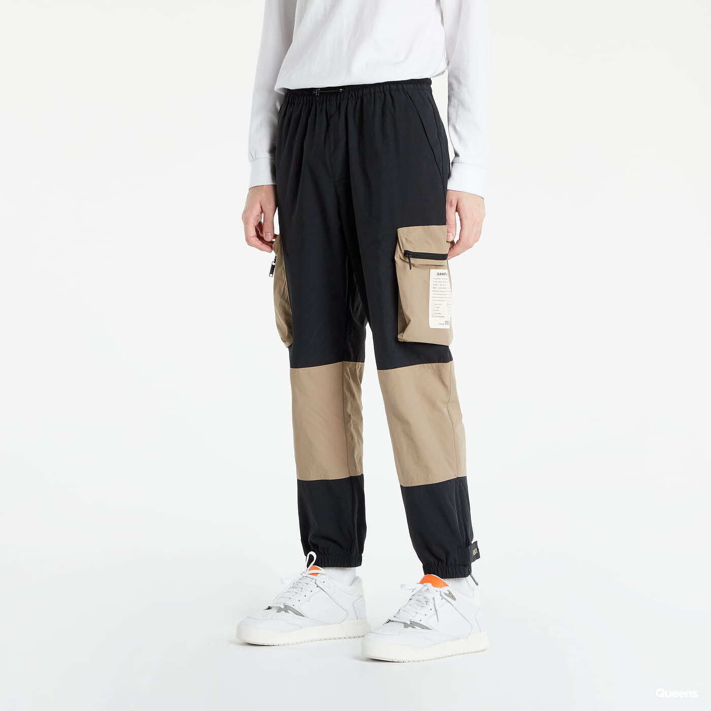 Pantaloni cargo PREACH Nylon Zip Pants Black/ Brown