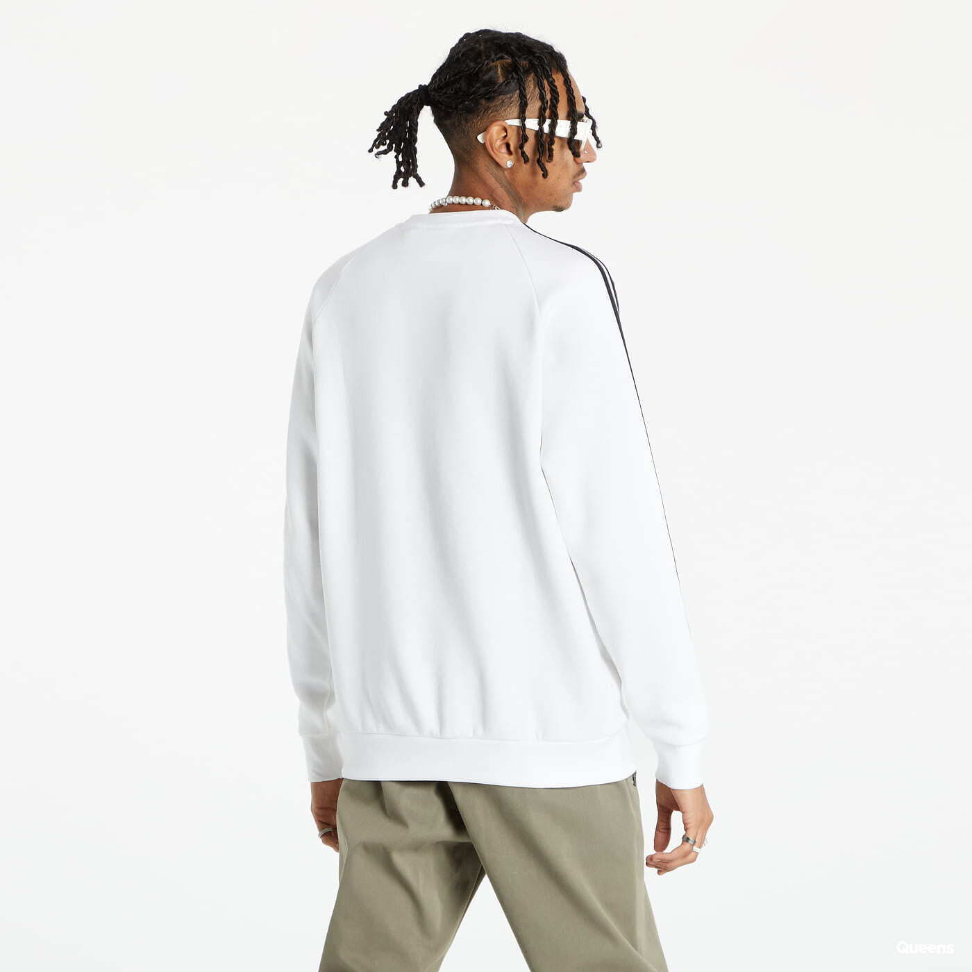 Hoodies and sweatshirts  adidas Originals Classics 3-Stripes Crew White