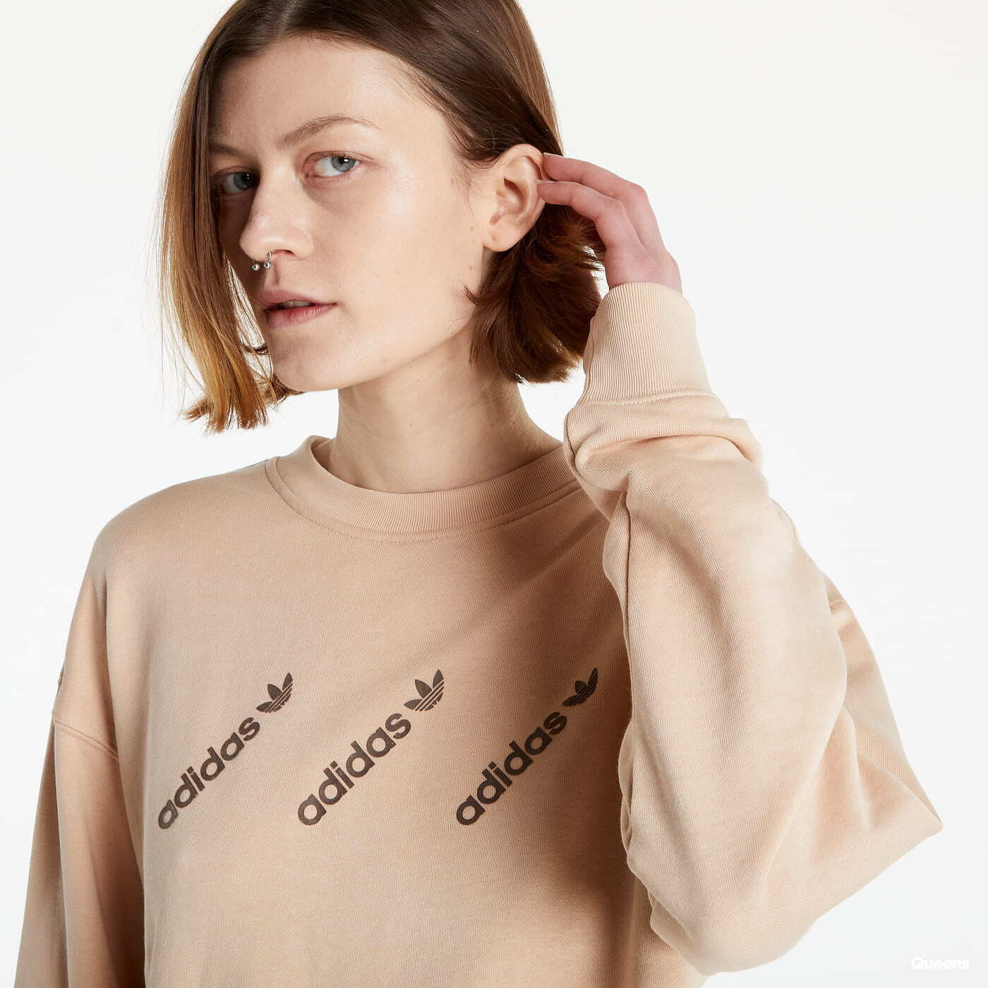 Hoodies and sweatshirts adidas Originals Crew Beige Queens