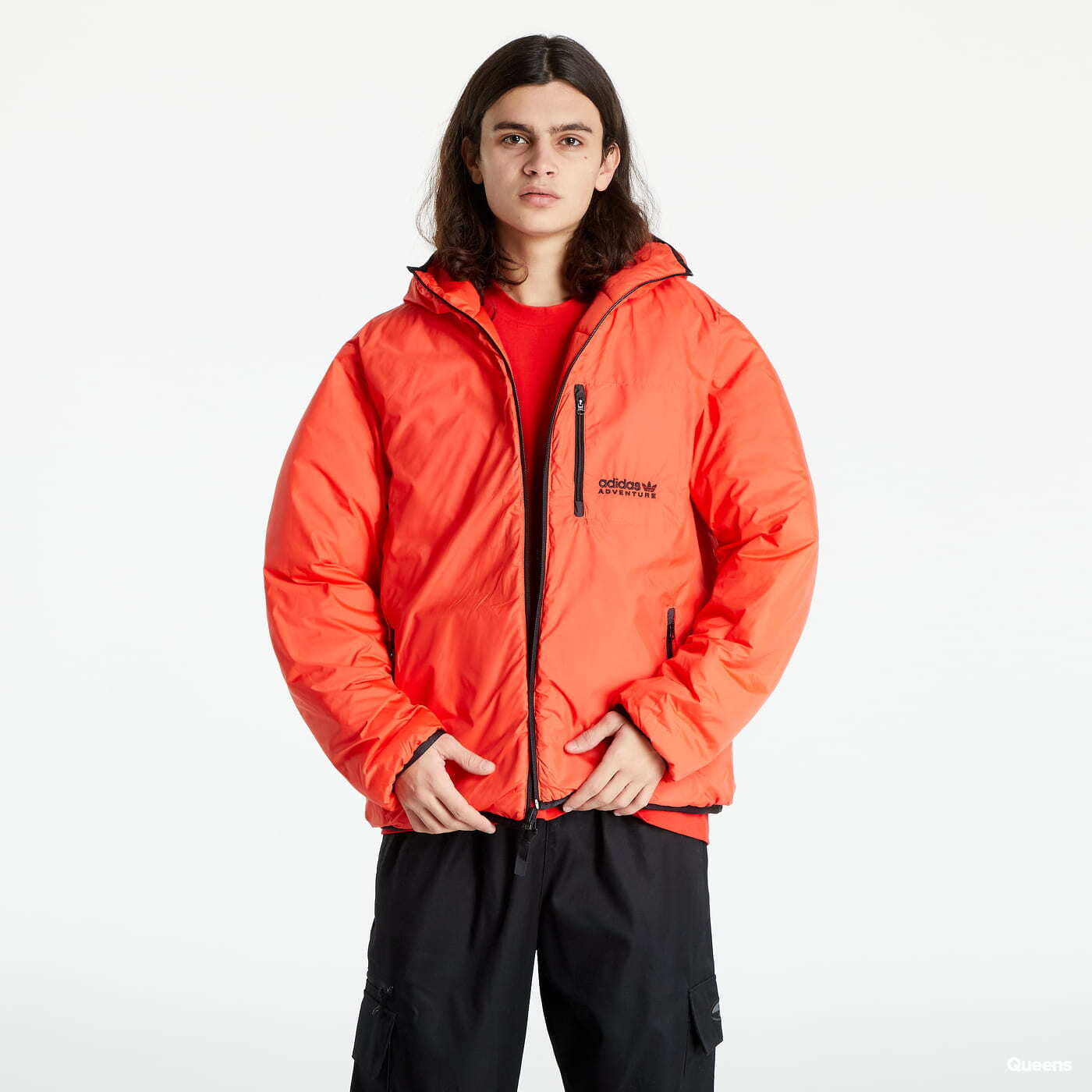 Windbreakers adidas Originals Puffer Jacket Black / Orange