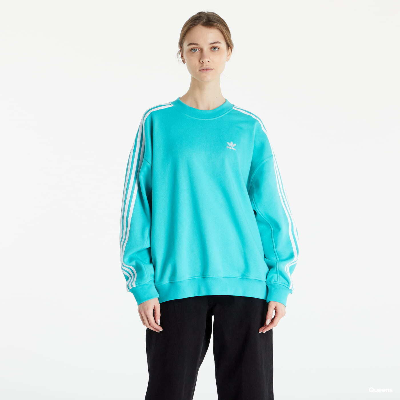 Sweatjacken und Sweatshirts adidas Originals OS Sweatshirt Tyrkysová