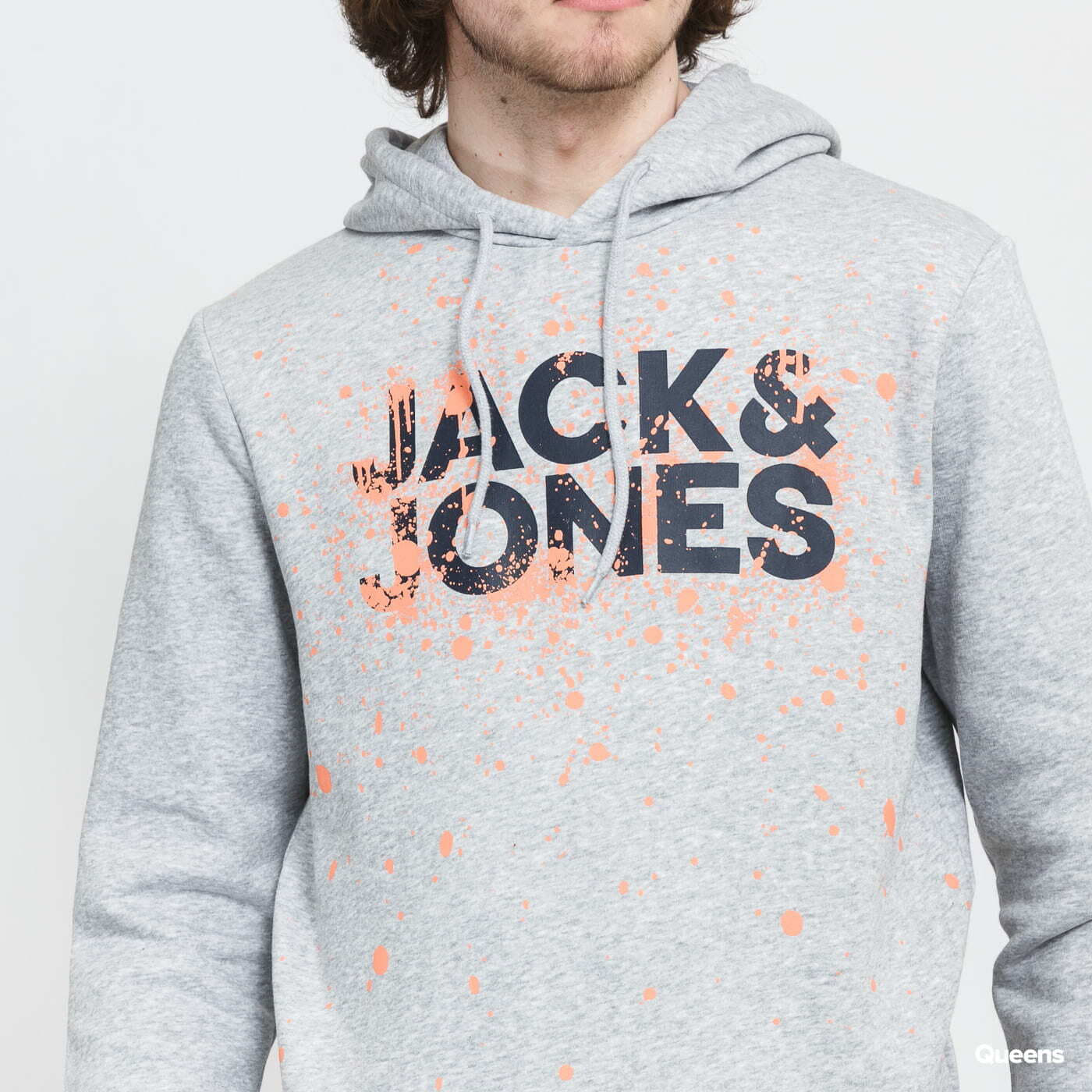 Sweatshirts Jack & Jones JJnew Splash Hoodie Melange Grey