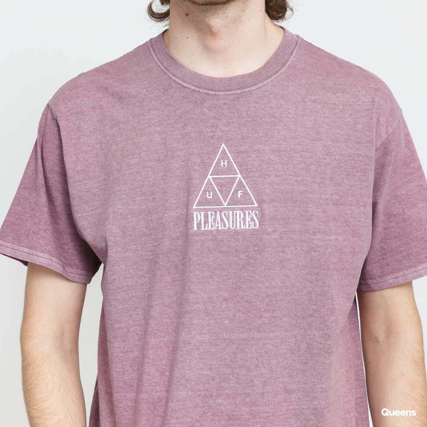 Tričká HUF X Pleasures Dyed Tee Purple