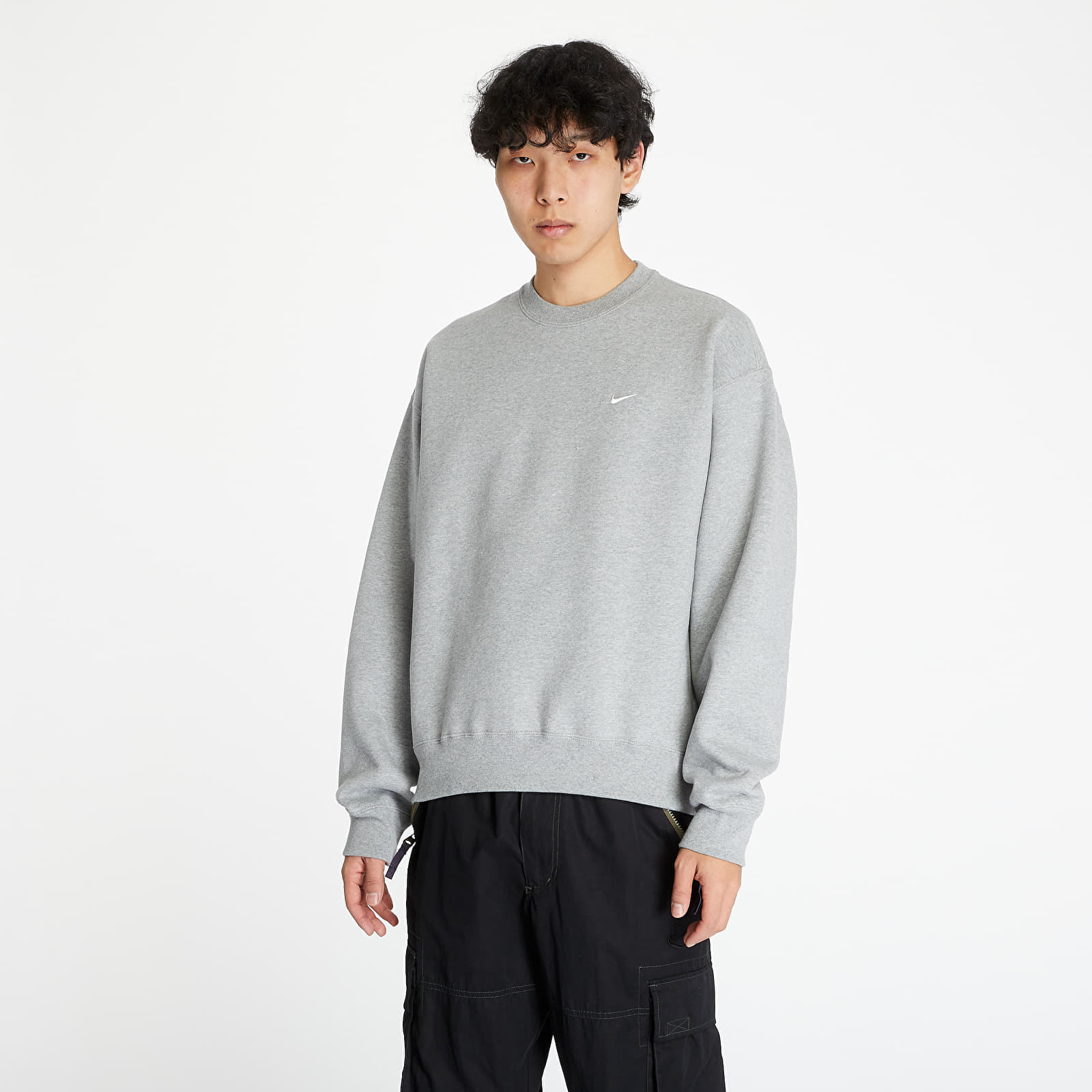Суитшърти и пуловери Nike Nrg SoloSwoosh Crew Fleece Dk Grey Heather/ White