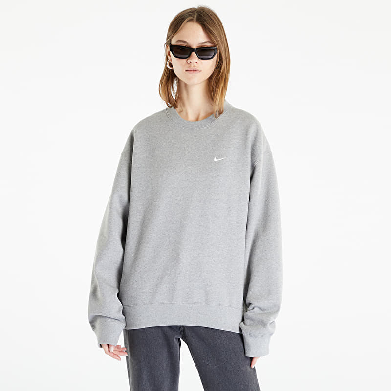 Sweatshirt Nike Nrg SoloSwoosh Crew Fleece Dk Grey Heather/ White