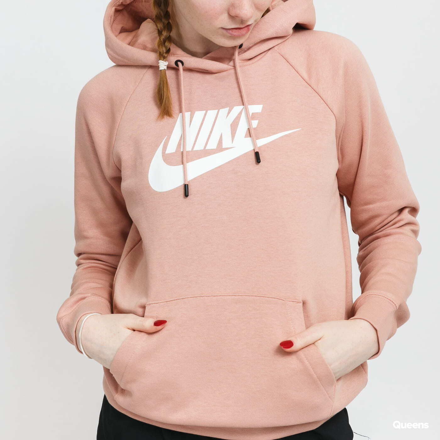 Sweatshirts Nike Sportswear Essential Fleece GX Hoodie Pink Queens