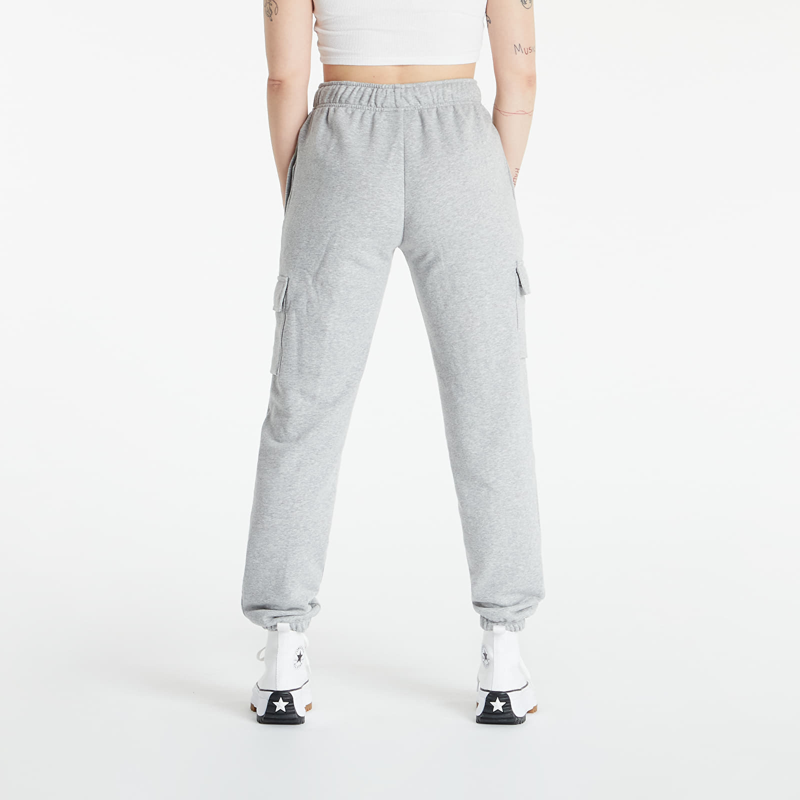 Tepláky Nike Women's Mid-Rise Cargo Pants Dk Grey Heather/ White