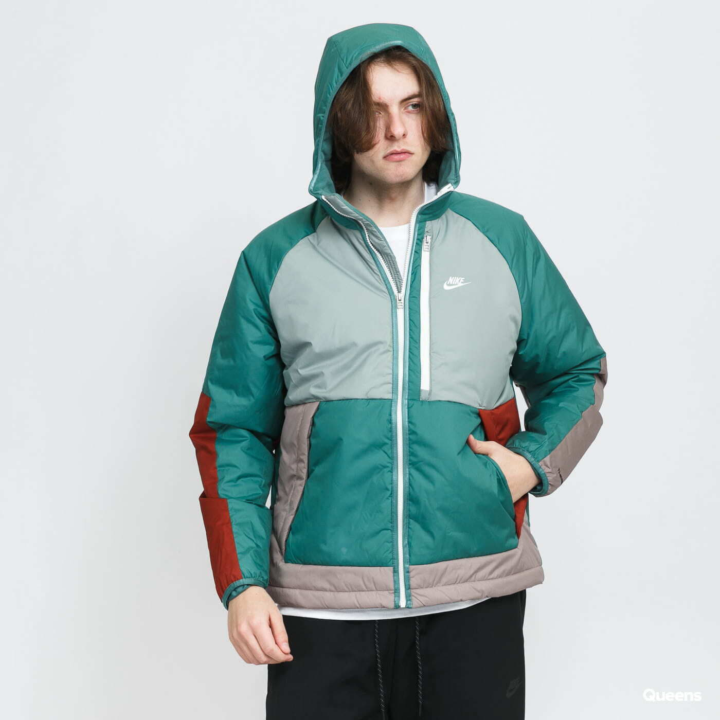 Větrovky Nike Sportswear Therma-FIT Legacy Hooded Jacket Turqoise